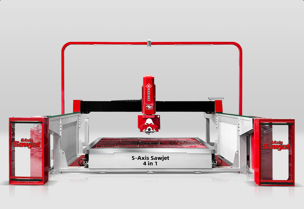 CNC 5-Axis Sawjet CNC Sawjet 5 Axis Water Jet Marble and Stone Cutting Machine - Image 1