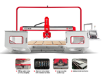 HOYUN 5+2 Axis CNC Bridge Saw Machine - Image 2