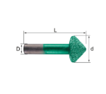 3D Vacuum Brazed Diamond Stone Bit – CNC V-Groove Engraving & Chamfering Tool for Marble & Granite - Image 3