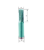 Diamond Emery Straight CNC Router Bit – Vacuum Brazed Stone Milling & Edge Trimming Tool (1/2" Shank) - Image 2