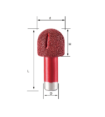 WT-JGS Cove Box Diamond Router Bit R12 (23.6 mm Head) – Vacuum Brazed Stone Fluting & Drainage Groove Bit (1/2'' Shank) - Image 2