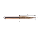 Taper Electroplated Diamond Stone Bit – Long Reach CNC Carving & Deep 3D Engraving Tool for Marble & Soft Stone - Image 2