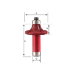 WT-JGS Corner Round Diamond Router Bit R10 (35.8 mm Head) – Vacuum Brazed Edge Roundover Bit with Bearing (1/2'' Shank) - Image 2