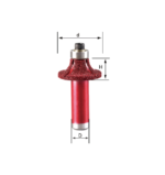WT-JGS Corner Round Diamond Router Bit R8 (30.5 mm Head) – Vacuum Brazed Edge Roundover Bit with Bearing (1/2'' Shank) - Image 2