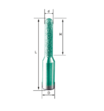 WT-JGS Small Diameter Straight Diamond Router Bit (8 mm x 40 mm) – Round End Slotting & Sink Cutout CNC Stone Bit (1/2'' Shank) - Image 2