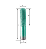 WT-JGS Straight Diamond Router Bit (13.5mm x 40mm) – Extra-Long Stone Milling & Sink Cutout Bit (1/2'' Shank) - Image 2