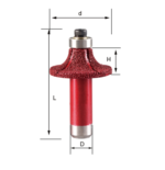 WT-JGS Corner Round Diamond Router Bit (R3-R18) – Vacuum Brazed Edge Roundover Bit with Bearing (1/2'' Shank) - Image 6