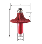 WT-JGS Corner Round Diamond Router Bit (R3-R18) – Vacuum Brazed Edge Roundover Bit with Bearing (1/2'' Shank) - Image 7