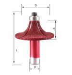 WT-JGS Corner Round Diamond Router Bit (R3-R18) – Vacuum Brazed Edge Roundover Bit with Bearing (1/2'' Shank) - Image 8