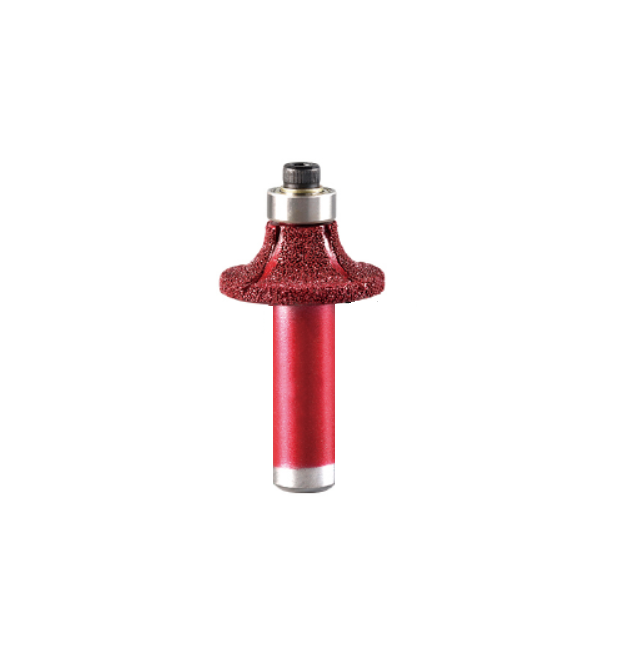 WT-JGS Corner Round Diamond Router Bit R8 WT-JGS Corner Round Diamond Router Bit R8 (30.5 mm Head) – Vacuum Brazed Edge Roundover Bit with Bearing (1/2'' Shank) - Image 1