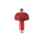 WT-JGS Cove Box Diamond Router Bit with Bearing R12 (37 mm Head) – Vacuum Brazed Edge Fluting & Cove Profiling Bit (1/2'' Shank)